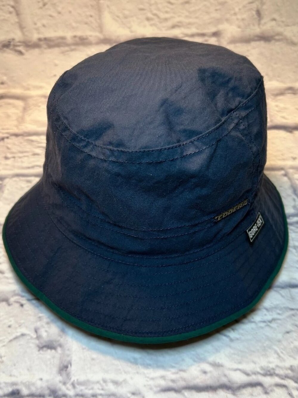 Codeba Bucket Hat Womens Blue Green 2‎ Sided Reversible Gore-Tex Waterproof Logo